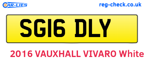 SG16DLY are the vehicle registration plates.