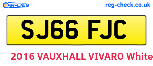 SJ66FJC are the vehicle registration plates.