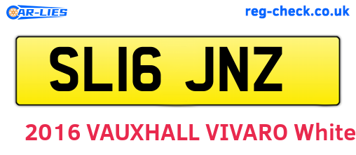 SL16JNZ are the vehicle registration plates.