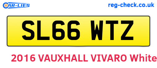 SL66WTZ are the vehicle registration plates.