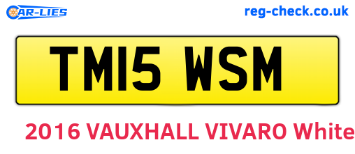 TM15WSM are the vehicle registration plates.