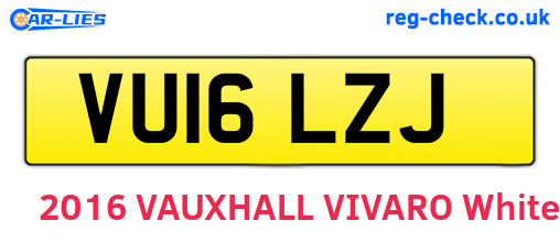 VU16LZJ are the vehicle registration plates.