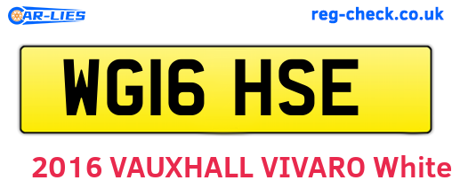 WG16HSE are the vehicle registration plates.