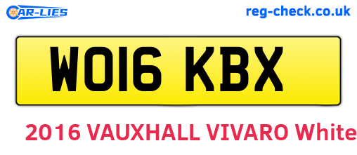 WO16KBX are the vehicle registration plates.