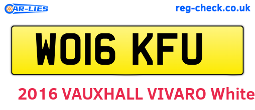 WO16KFU are the vehicle registration plates.