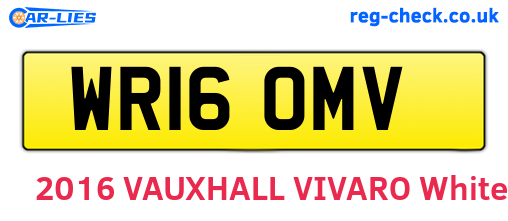 WR16OMV are the vehicle registration plates.