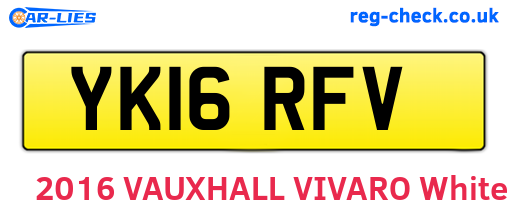 YK16RFV are the vehicle registration plates.