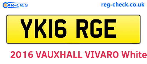 YK16RGE are the vehicle registration plates.