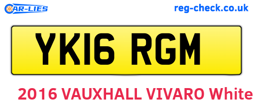 YK16RGM are the vehicle registration plates.