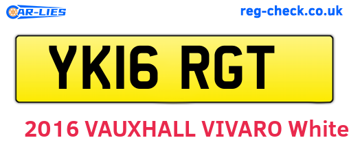 YK16RGT are the vehicle registration plates.