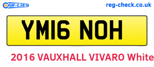 YM16NOH are the vehicle registration plates.