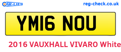 YM16NOU are the vehicle registration plates.