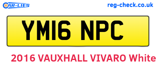 YM16NPC are the vehicle registration plates.