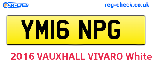 YM16NPG are the vehicle registration plates.
