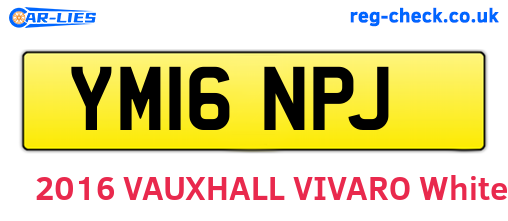 YM16NPJ are the vehicle registration plates.