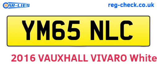 YM65NLC are the vehicle registration plates.