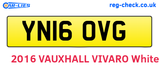 YN16OVG are the vehicle registration plates.