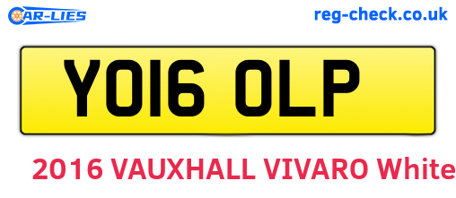 YO16OLP are the vehicle registration plates.