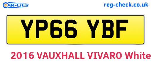 YP66YBF are the vehicle registration plates.