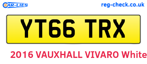 YT66TRX are the vehicle registration plates.