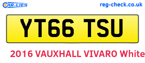 YT66TSU are the vehicle registration plates.
