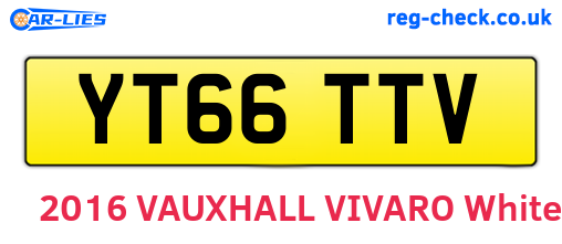 YT66TTV are the vehicle registration plates.