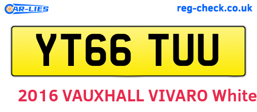 YT66TUU are the vehicle registration plates.