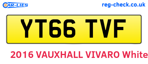YT66TVF are the vehicle registration plates.