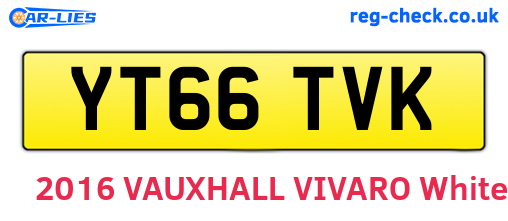YT66TVK are the vehicle registration plates.