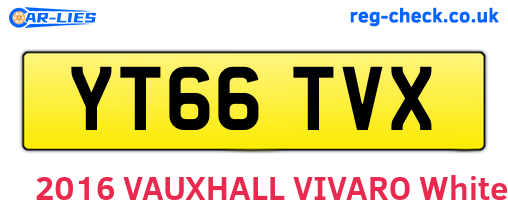 YT66TVX are the vehicle registration plates.