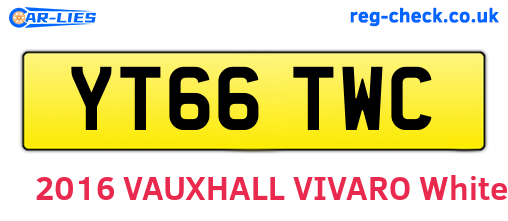 YT66TWC are the vehicle registration plates.