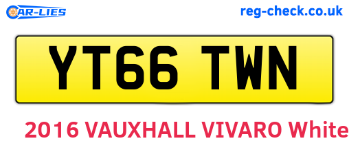 YT66TWN are the vehicle registration plates.