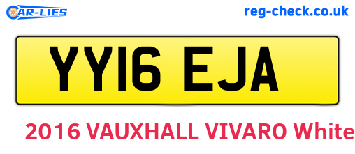 YY16EJA are the vehicle registration plates.