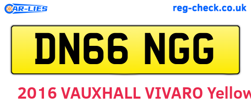 DN66NGG are the vehicle registration plates.
