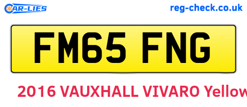 FM65FNG are the vehicle registration plates.