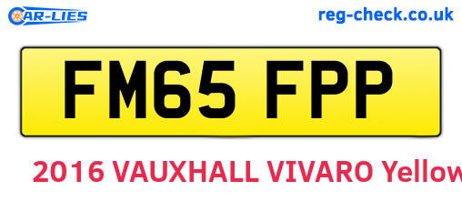 FM65FPP are the vehicle registration plates.