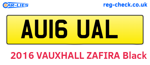 AU16UAL are the vehicle registration plates.