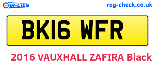 BK16WFR are the vehicle registration plates.