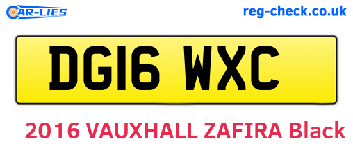 DG16WXC are the vehicle registration plates.