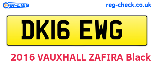 DK16EWG are the vehicle registration plates.