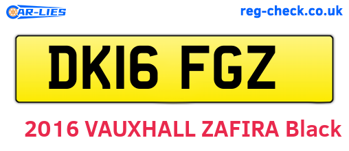 DK16FGZ are the vehicle registration plates.