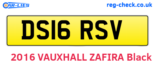 DS16RSV are the vehicle registration plates.