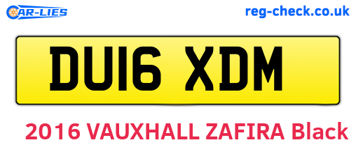 DU16XDM are the vehicle registration plates.