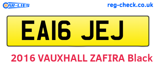 EA16JEJ are the vehicle registration plates.