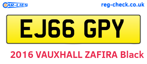 EJ66GPY are the vehicle registration plates.