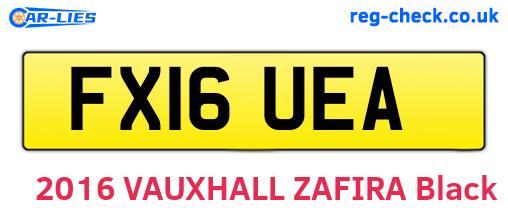 FX16UEA are the vehicle registration plates.