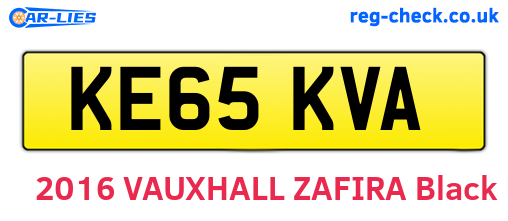 KE65KVA are the vehicle registration plates.