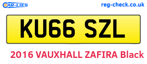 KU66SZL are the vehicle registration plates.