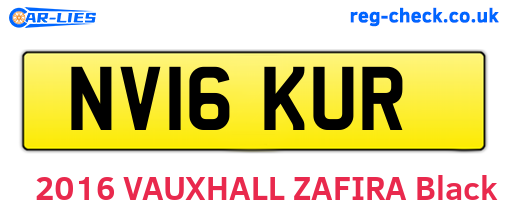 NV16KUR are the vehicle registration plates.