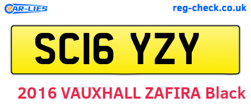 SC16YZY are the vehicle registration plates.
